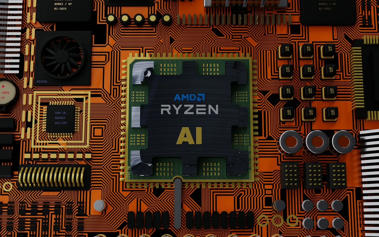 Silicon and chip close-up